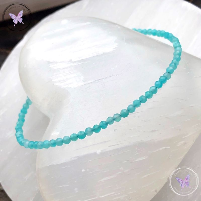 Amazonite Micro Faceted Beaded Bracelet